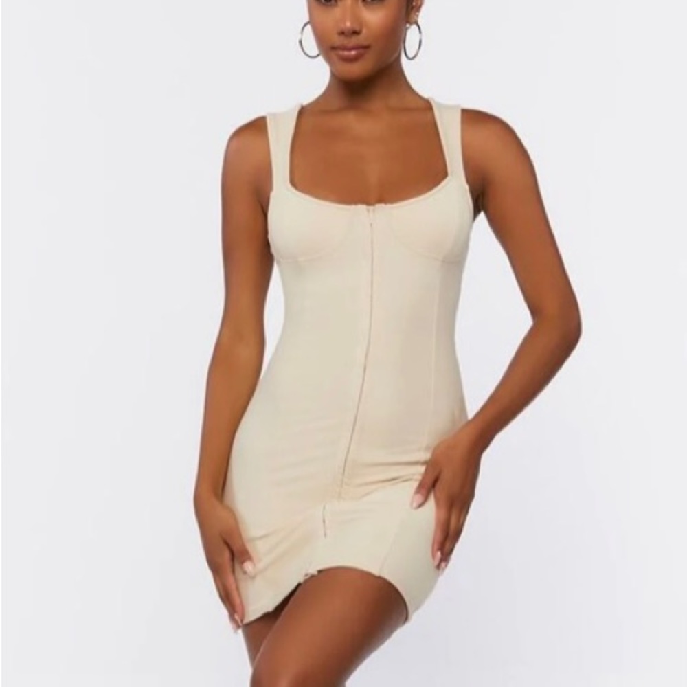 Hook-and-Eye Bustier Women Mini Dress